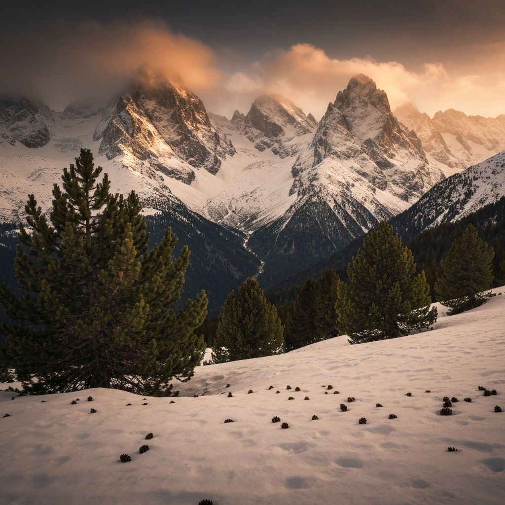 Österreichische Alpen mit Zirbe